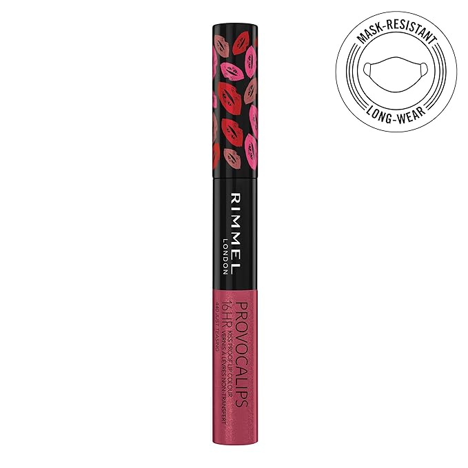 Rimmel London Provocalips 16hr Kiss-Proof Lip Color Bundle - 230 Kiss Fatal & 005 Just Teasing, 14 fl.oz. Each