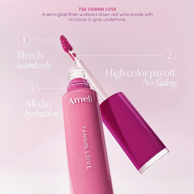 NARCISSISM LIP TINT 736 TANNIN LOVE, Soft Shine Tinted Lip Stain, Conditions Lips + Gives a Natural, Dewy Flush (4.5g, 0.01 oz.)