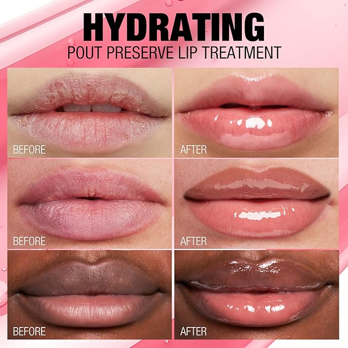 Jolilab Lip Oil, Hydrating Lip Glow Oil Plumping Glass Finish Moisturizing Lip Gloss Lip Tint Extract Lip Oil Tinted for Dry Lip and Lip Care