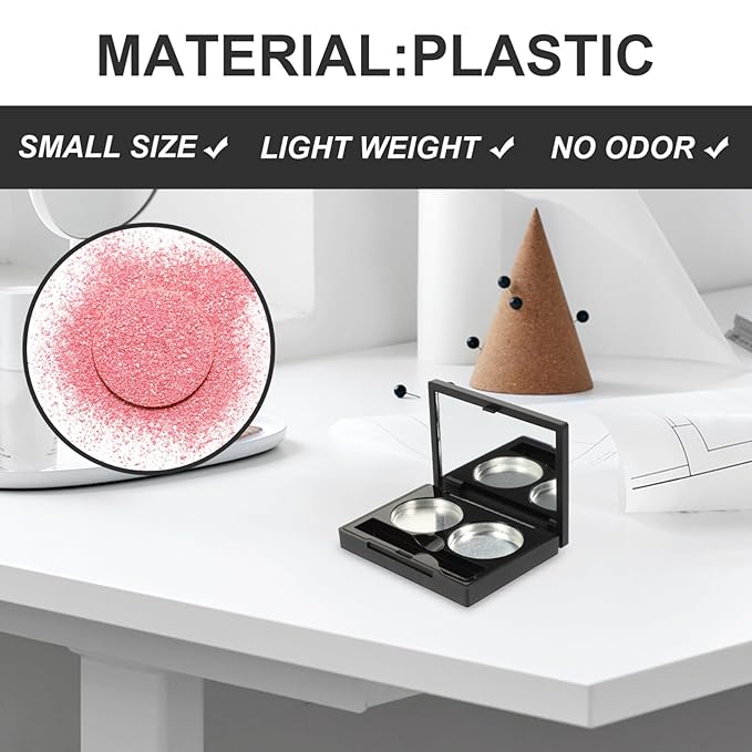 Balacoo Empty Eyeshadow Palette: 3 Sets Empty Makeup Eyeshadow Box Magnetic Makeup Case Travel Eyeshadow Container Cosmetics Eyeshadow Pans for Makeup