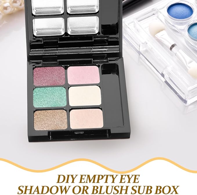 1 Set highlighter empty magnetic palette sample holder Eyeshadow Pallet with Mirror pallet empty eyeshadow pans blush cosmetic Packing box eyeshadow palette