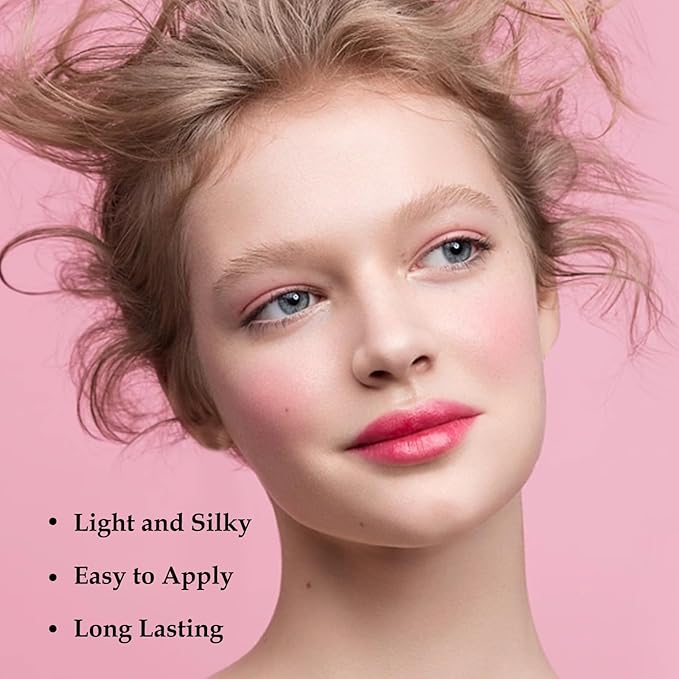 Boobeen Blush Powder Face Makeup, Highly Pigmented Single Color Face Blush for Cheeks, Shape, Contour & Highlight Face to Create a Natural Matte Finish, Blendable