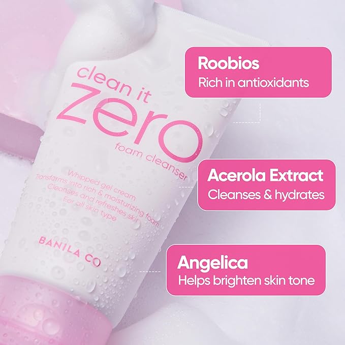 BANILA CO Clean It Zero Original Double Cleanse Set | Original Cleansing Balm 180ml + Foam Cleanser 150ml | Vegan Korean Face Wash for All Skin Types