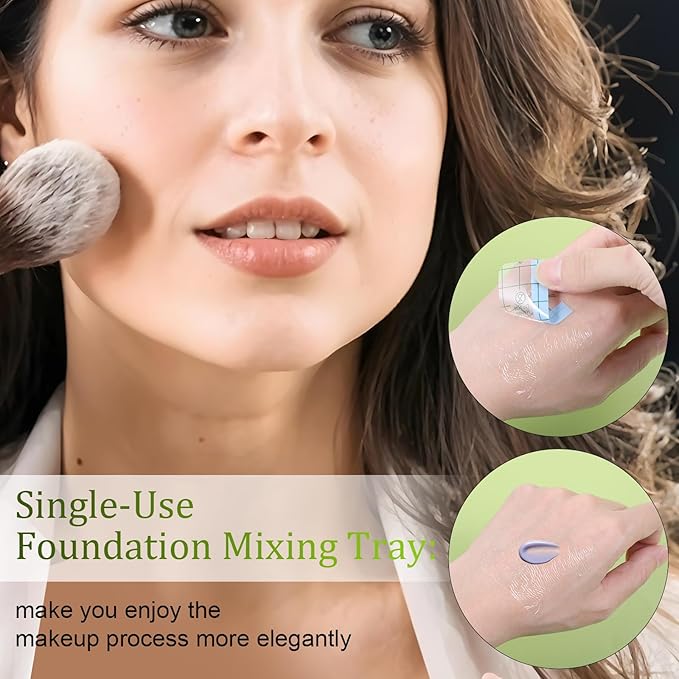 100 Pieces Makeup Hand Palette Single Use Makeup Mixing Palette Disposable Waterproof Professional Makeup Artist Must Haves Adhesive Tape Transparent Cosmetic Tray for Women Girl Make up
