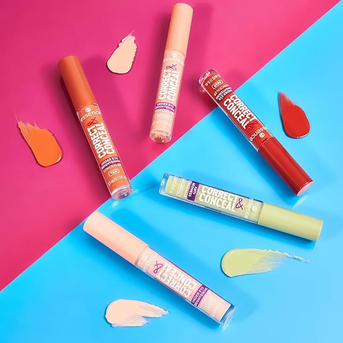 essence | Correct & Conceal Under Eye Brightening Concealer | Easy Application, Lightweight, Buildable, Infused with Aloe Vera | Vegan & Cruelty Free (20 | Medium)