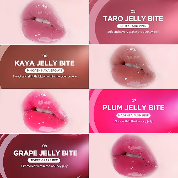 lilybyred Tangle Jelly Balm | Korean Hydrating & Nourishing Lip Gloss, High Shine Finish, Plumping & Volumizing Effect, Bouncy Jelly Texture, Squeeze Tube Formula, 0.30 fl. oz. (04 Lychee Jelly Bite)