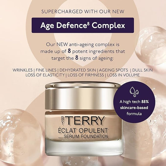 By Terry Eclat Opulent Serum Foundation, Medium Coverage, Hydrating & Anti-Aging, Mocha, 1.01 fl oz