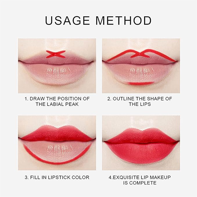 12 Colors Lip Liner Combo, Matte Lipstick Lip Liner Set, long-lasting Lip Pencil Waterproof & Non-Stick Cup, Smooth Texture High Pigmented Natural Lip Pen Makeup Gift