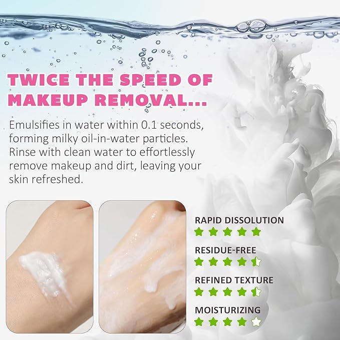 Cleansing Balm Makeup Remover - 100ml Deep Nourishing Makeup Remover Balm, Luxurious Hydrating Cleanser for Waterproof, Gentle for All Skin Types, Cherry Scented
