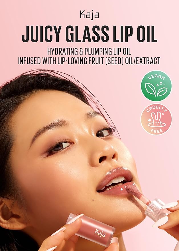 Kaja Dewy Bar - Creamy Multi-Stick Blusher & Lip Balm 03 Peach Cobbler,10g + Juicy Glass Lip Oil 05 Plum Paloma Bundle