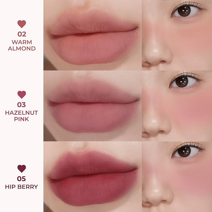 COLORGRAM TINTIN DORY BLUR JAM 01 PINK CASHEW NUT | Pudding Pot Lip & Cheek Tint with Whipped Mousse Texture | Velvet Matte Finish, Featherlight Blur Tint | Multi-Use Korean Makeup
