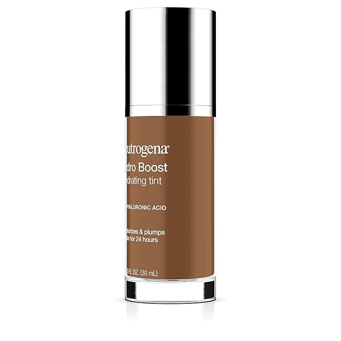Neutrogena Hydro Boost Hydrating Tint with Hyaluronic Acid, Lightweight Water Gel Formula, Moisturizing, Oil-Free & Non-Comedogenic Liquid Foundation Makeup, 135 Chestnut Color 1.0 fl. oz (Pack of 3)