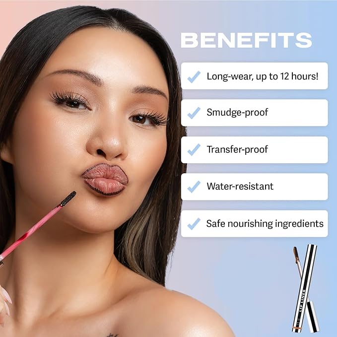 Waterproof Peel-Off Lip Liner Stain - Long-Lasting, Non-Stick, Vivid Color, Creamy Texture, Moisturizing, and Enhances Complexion for All Skin Types (Rose, 1pc)
