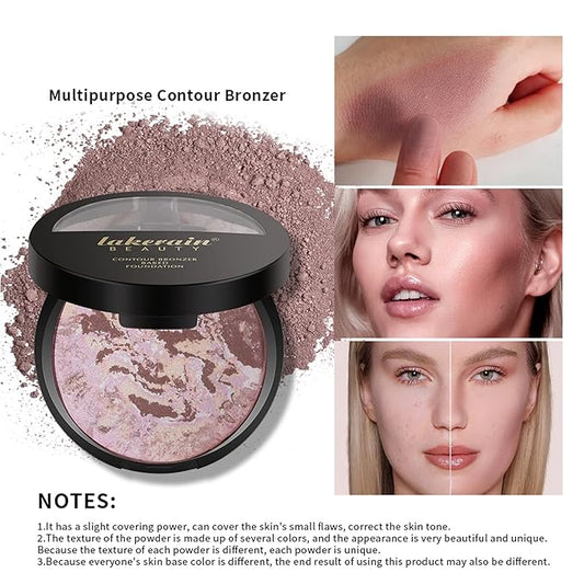 Baking Foundation, Highlighter Finishing Powder Makeup Setting Finishing Semi-Matte Finish