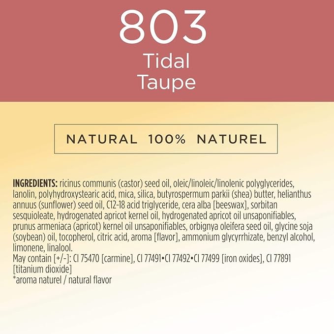 Burt's Bees 100% Natural Glossy Liquid Lipstick, Tidal Taupe, 1 Tube