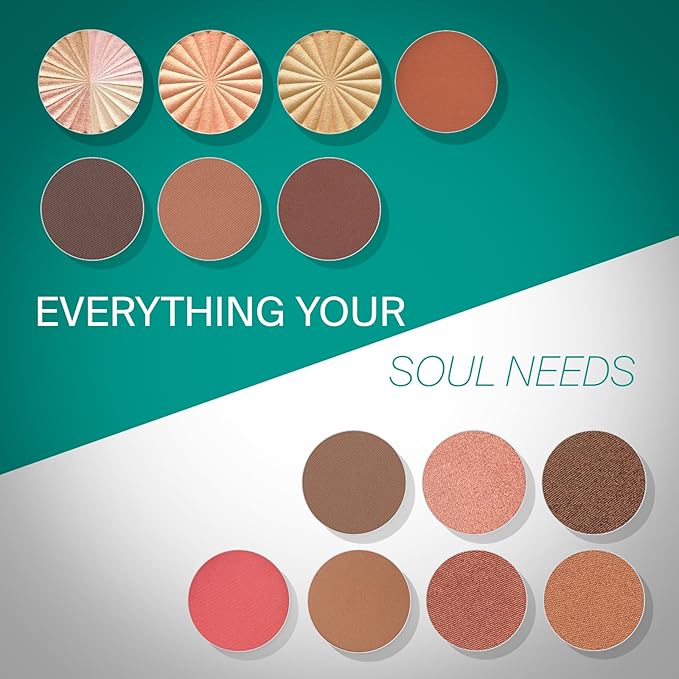 OFRA Pro Palette Soul - 4-in-1 Face Makeup Palette with Blush, Eyeshadows, Highlighter and Banana Powder - Powder Makeup Palette with an Integrated Mirror - Travel-Friendly, Cruelty-Free