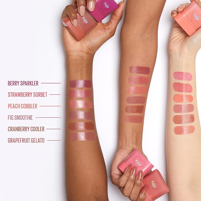 KAJA Cheek & Lip - Dewy Bar 05 Cranberry Cooler | Creamy Blusher and Balm Multi-Stick, 45% Moisturizing Oil, Apple Extract, Vitamin-Hyaluronic Acid Infused, High Shine, Non-Sticky, Easy Blending, 10g
