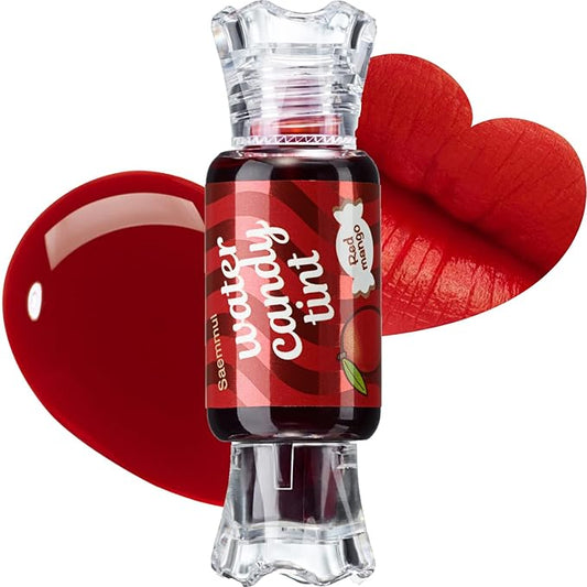 THESAEM Saemmul Water Candy Tint #3 Redmango - High Pigment Long Lasting Lip Stain Juicy Fruity Vivid Colors – Transfer Proof, Weightless & Smudge Proof, 0.3 fl.oz.
