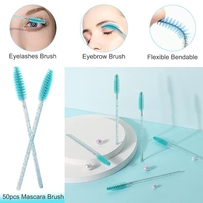 Eyelash Cleanser for Extensions, Lash Shampoo Kit with Lash Fan, 30ml Lash Shampoo,Eyelash Extension Brush and Wash Bottle for Lash Bath (Blue)