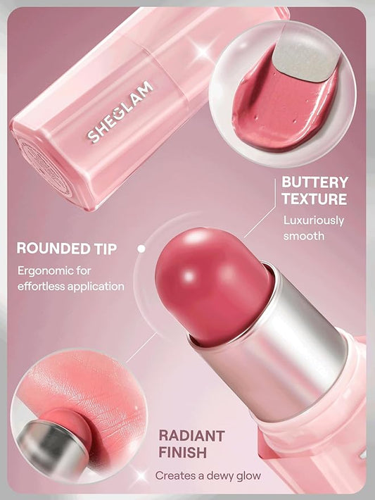 SHEGLAM Buttery Bliss Blush Stick Cream Milk Makeup Blush-Cherry Pick