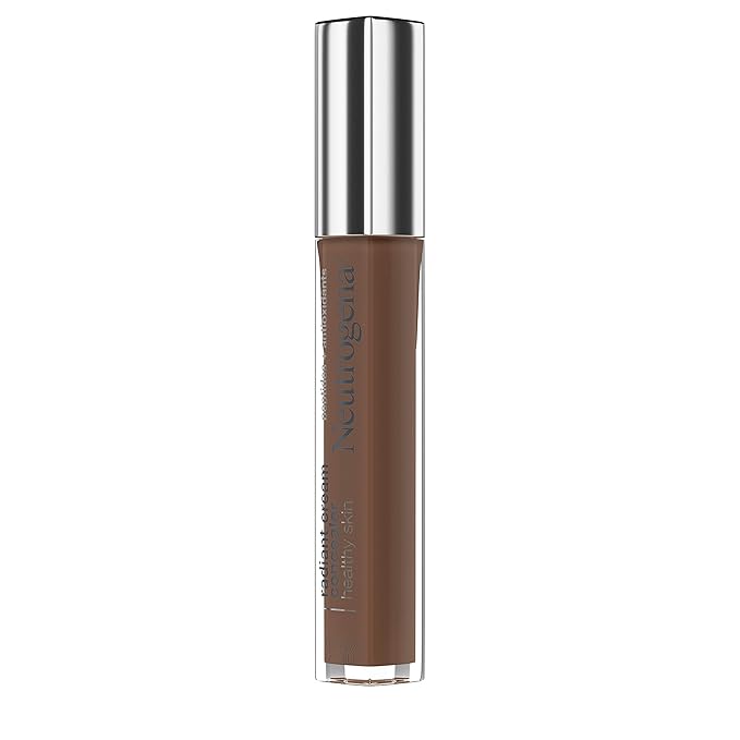 Neutrogena Healthy Skin Radiant Brightening Cream with Peptides & Vitamin E Antioxidant, Lightweight Perfecting Concealer Cream, Non-Comedogenic, Espresso Deep 03 with neutral undertones, 0.24 oz