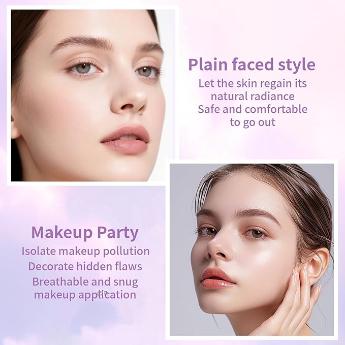 3 In 1 Primer for Face Before Makeup, Isolation Cream, Long Lasting Foundation Primer, Oil Control Waterproof & Sweat-Proof, Suitable for All Skin Types