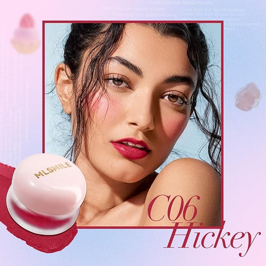 Lip and Cheek Blurring Pudding Pot, Blurry Pudding Pot, Buildable and Lightweight, Multi-Purpose Blurring and Mousselike Pudding Pots for Lips and Cheek(Hickey)