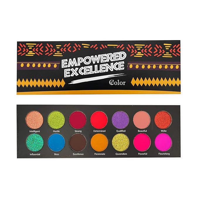 Ccolor Cosmetics Empowered Excellence, 14-Color Eyeshadow Palette, Highly Pigmented, Long-Wearing, Easy-to-Blend, Pink, Mauve, & Neutral Eye Shadow, Professionally Formulated Eye Makeup