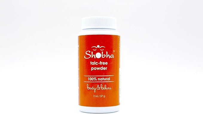 Shobha Talc-Free Powder, Pre-Waxing and Sugaring Body Powder - Natural and Organic Ingredients - Control Under Arm Sweat Post-Wax, 2oz