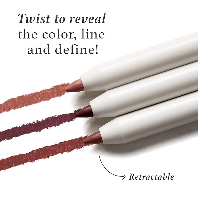 Julep With a Trace Creamy Long-Lasting Lip Liner, Velvet Mauve & It's Whipped Matte Lip Mousse, Airy Taupe