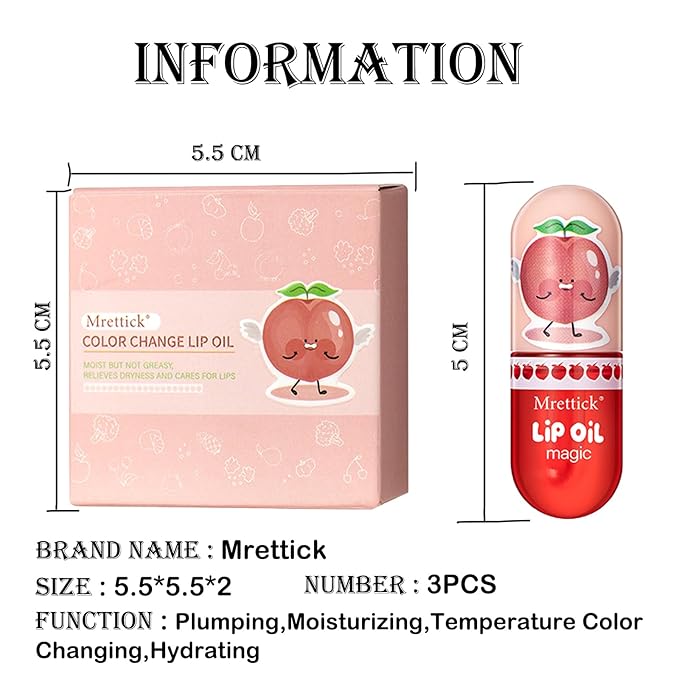 3PCS Lip Gloss,Hydrating Lip Oil Tinted Set | Long Lasting | Non-Sticky | High Shine for Plumper Looking Lips,Moisturizing Lip Oil Gloss for Lip Care and Dry Lips
