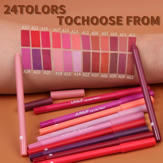 MAEPEOR Matte Lip Crayon 6PCS Smooth Velvety Lip Liner Pencils Set Waterproof Long Wear Lipstick Crayon Pen (Set 01)