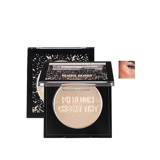 Glow Cream Blush for Cheeks, PH Bloom Cheeky Tint Gloss Visage Blush Waterproof Long Lasting Rouge Blush, Buildable Blush With A Subtle Shimmer Finish, Highly Pigmented & Creamy, Vegan, #01
