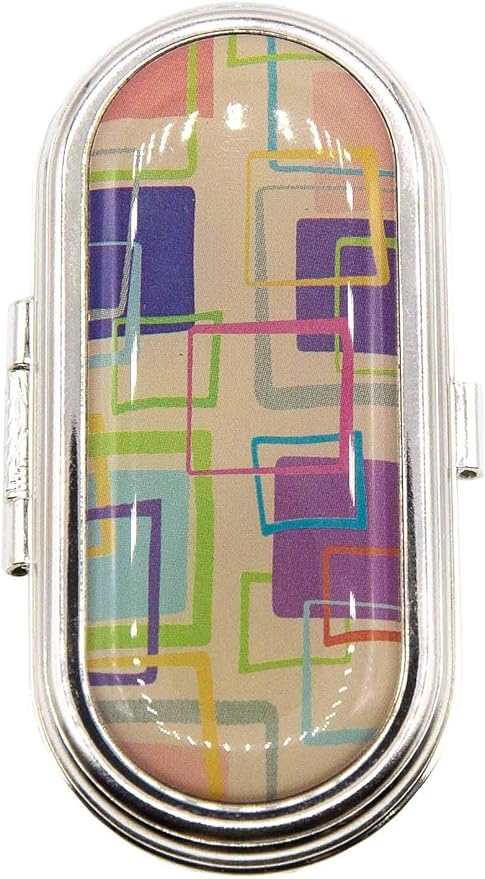 Stephanie Imports Set of 2 Clip-On Round Lipstick Mirrors (Throwback Squares)