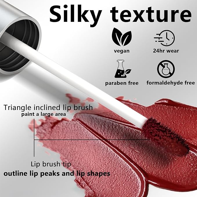 Peel off Lip Liner Stain, Lip Gloss Lip Tint Set, Peel Off Nude Lipliner Makeup Velvet Matte Tattoo Peel Off Lip Liner Set Long-Lasting Waterproof Transfer-proof Brightening, 4Pcs