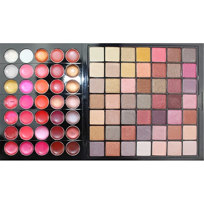 Pure Vie 177 Color All-in-One Holiday Gift Makeup Set Cosmetic Essential Starter Bundle Include Eyeshadow Palette Lipstick Concealer Blush Mascara Foundation Face Powder- Makeup Kit for Women Full Kit