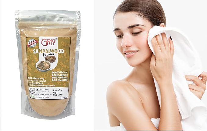 Pure Natural Herbals White Sandalwood (Chandan) Face Pack (Mask) Face Powder And Facial Scrub Sandalwood Powder For Face (50 Grams (1.77 Ounce))