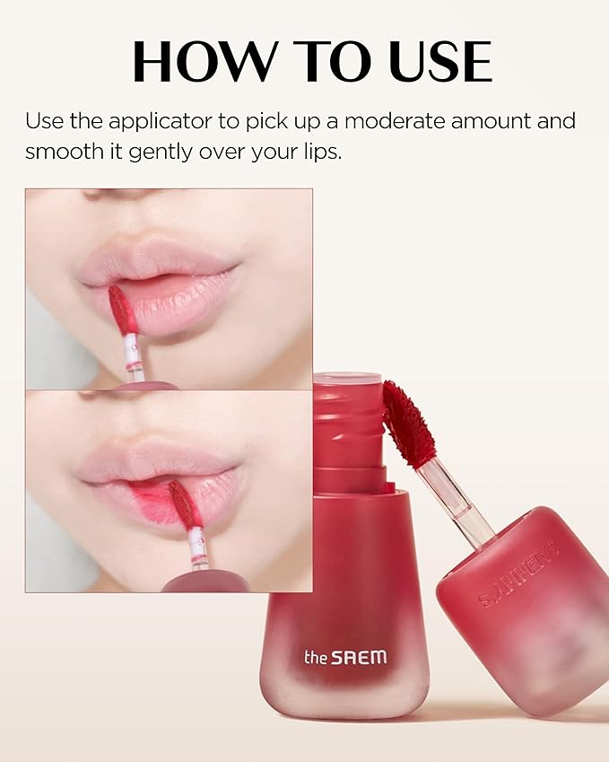 THESAEM Saemmy's Crema Velvet Tint 01 Caramel Whip – Matte Lip Cream Velvet Finish Lip Makeup with Natural Plumping Effect - Long Lasting Smooth Fluffy Lips, 0.1oz.