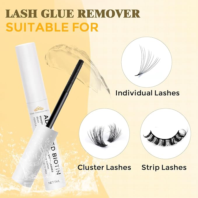 Lash Remover for Cluster Lashes and Extensions - DIY At-Home Adhesive Removal for Eyelash Clusters