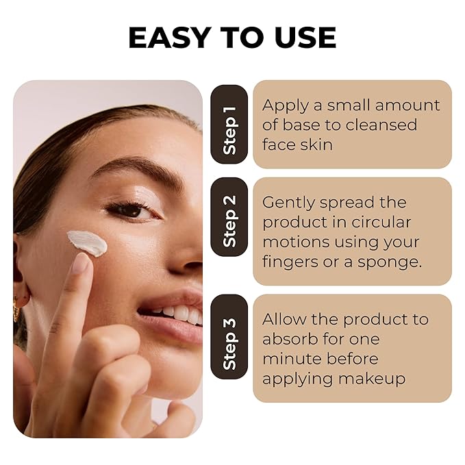 LIightweight Hydrating Face Primer Cream – Smooth Makeup Base with Pore-Refining Formula, Nourishing Texture for Flawless Skin and Long-Lasting Finish