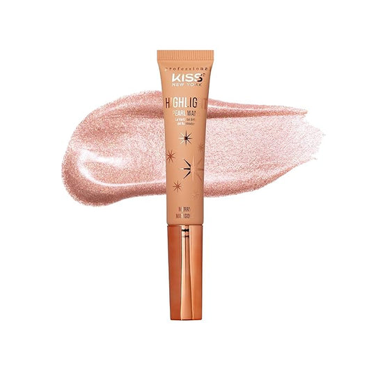 Professional Pearl Liquid Highlighter Beauty Wand, Radiant Glow for Cheek Eye & Lip, Non-Greasy Hydration Lightweight with Sponge-Tip Applicator (Merry Marigold)