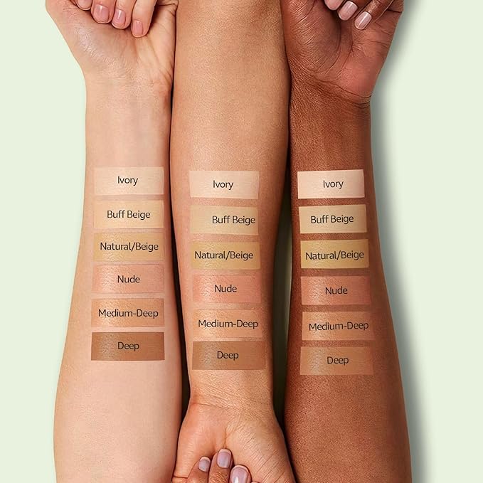 Mushroom Head Air Cushion CC Cream Foundation- Brightening Color Changing Foundation for Older Women, Moisturizing Full Coverage Self Adjusting Concealer Long-Lasting, Natural Finish (Buff Beige)