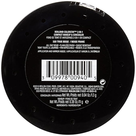 Revlon ColorStay 2-in-1 Compact Makeup & Concealer, True Beige