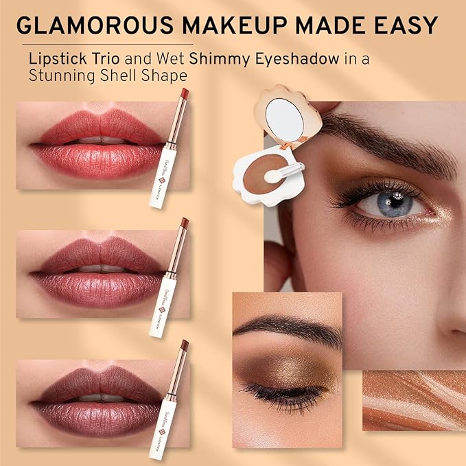 All In One Makeup Gift Kit for Woman and Teens - Shell Makeup Set