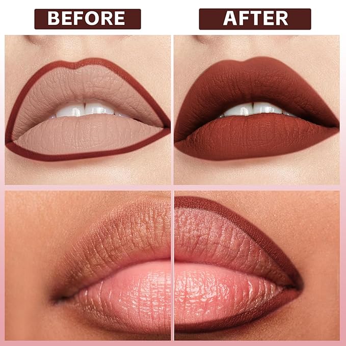 Waterproof Lip Liner Pencil, Long Lasting Matte Lipstick Makeup, Liner Lip Stick for Women