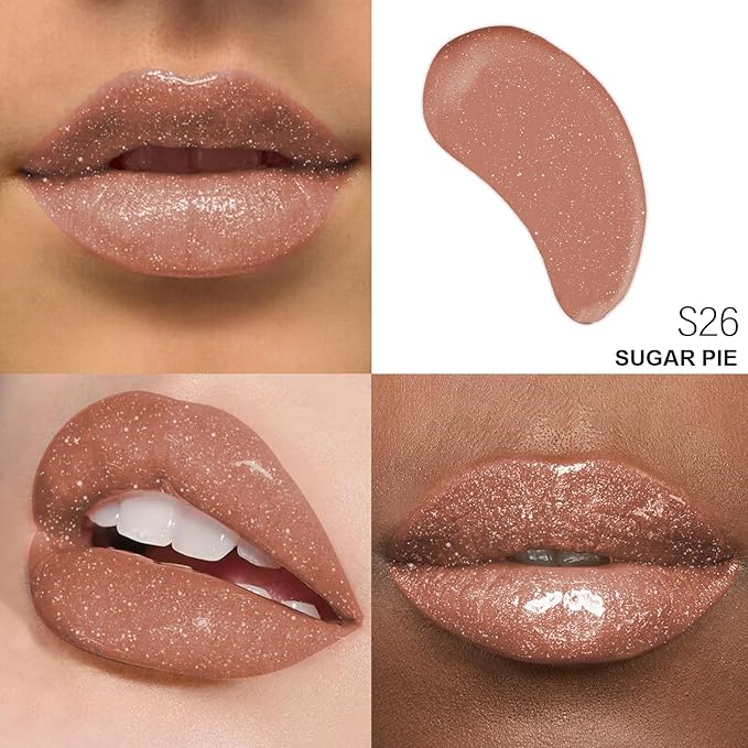 Shimmer Lip Gloss - Non-Sticky Girls Gloss - Long Lasting High Shine - 0.7 FL Oz Gloss for Girls & Women - Cruelty Free - (Sugar Pie: S26)