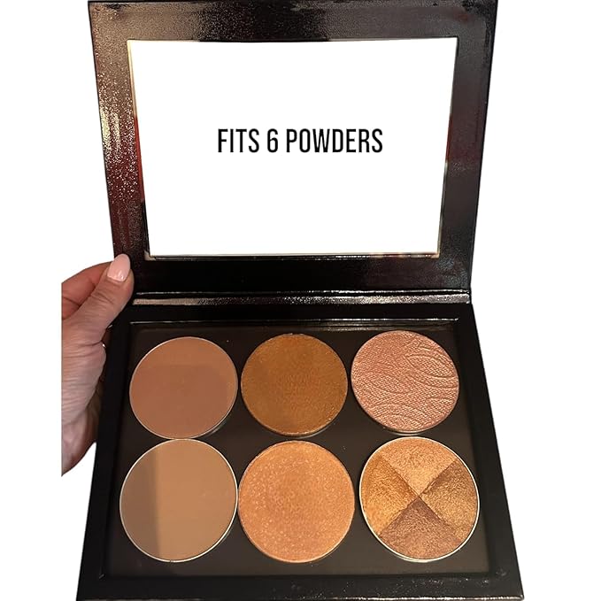 Extra Large Black Empty Magnetic Makeup Palette with Clear Window