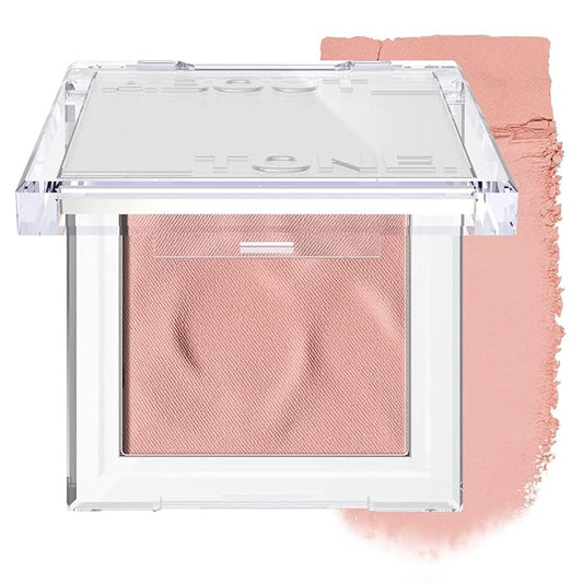 Fluffy Wear Blusher - Pressed Powder Cheek Blush with Airy and Soft Matte Blurring Finish Blendable & Buildable Natural Color Korean Makeup Vegan (02 BASHFUL PINK)