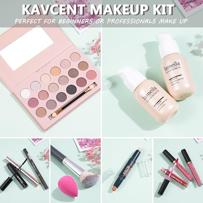 Makeup Kits Makeup Kit for Women Full Kit Makeup Sets for Teens Make up Kit for Teenagers Gift 18 Color Eyeshadow Palette Lipgloss Makeup Sets for Women Make up Kit