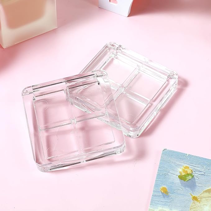 2 Pcs Empty Makeup Palette, Empty Lipstick Palette Empty Eyeshadow Palette Portable Lipstick Box Blush Eyeshadow Pan for DIY Makeup Containers